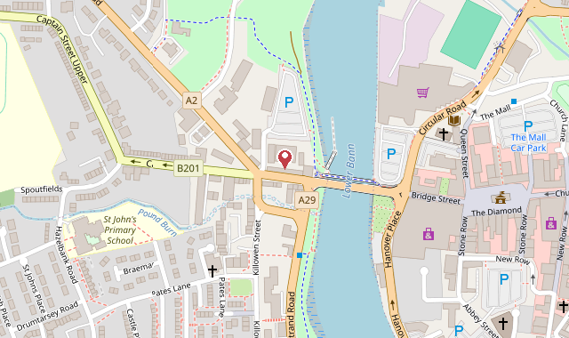 Map showing Meraki Master Sugarist, 13 Waterside, Coleraine BT51 3DP